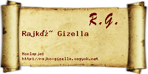 Rajkó Gizella névjegykártya