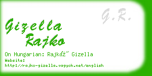 gizella rajko business card